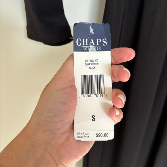 Chaps Women's Size S LTB Gathered Waist Midi Sheath Church Memorial Conservative - Picture 5 of 12